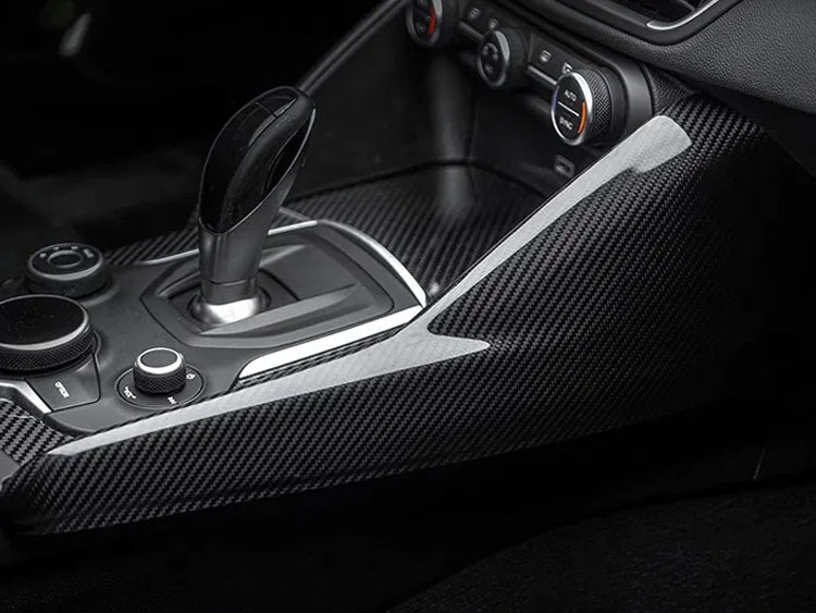 Alfa Romeo Giulia Center Console Side Panel Trim Cover - Carbon Fiber